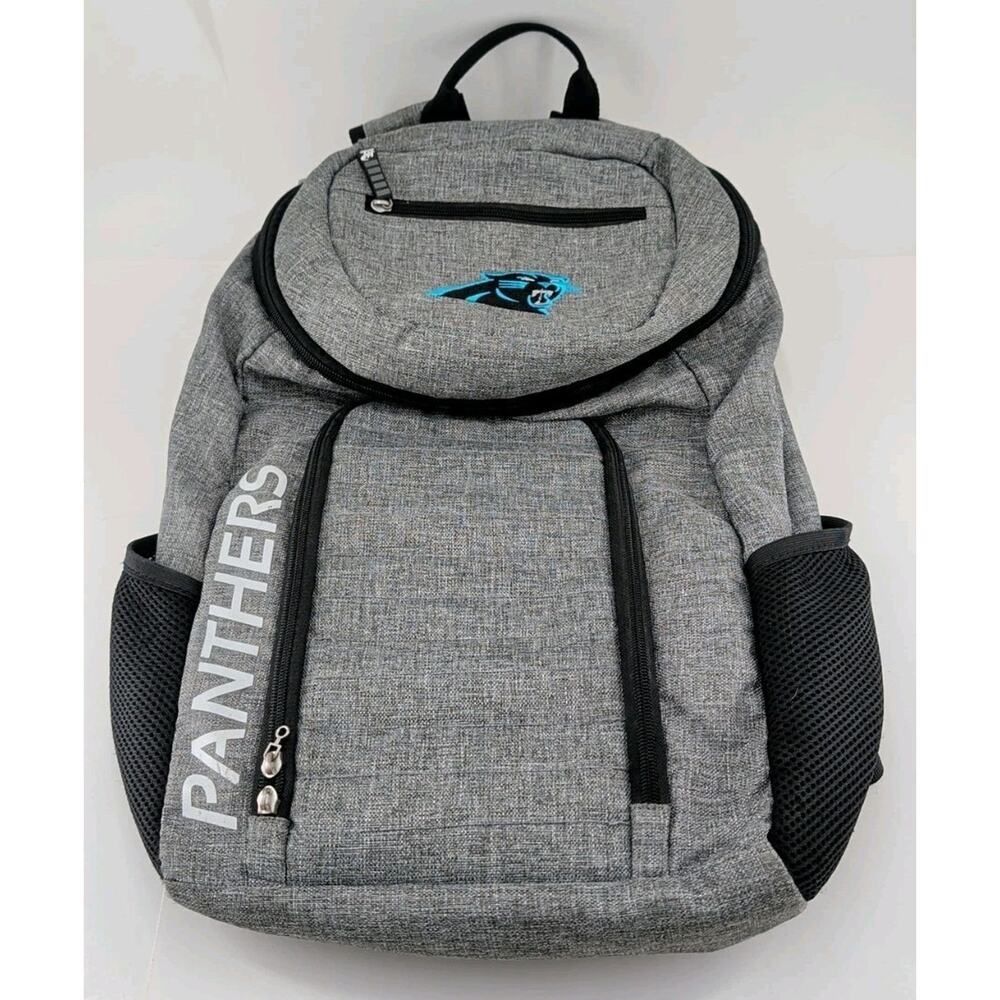 Carolina Panthers NFL Backpack Heather Gray Laptop Bag School Travel Bookbag